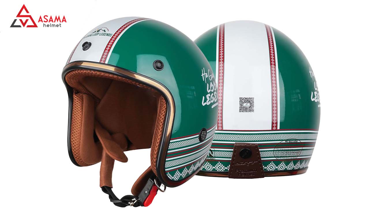 Mũ 3/4 không kính hoạ tiết thổ cẩm