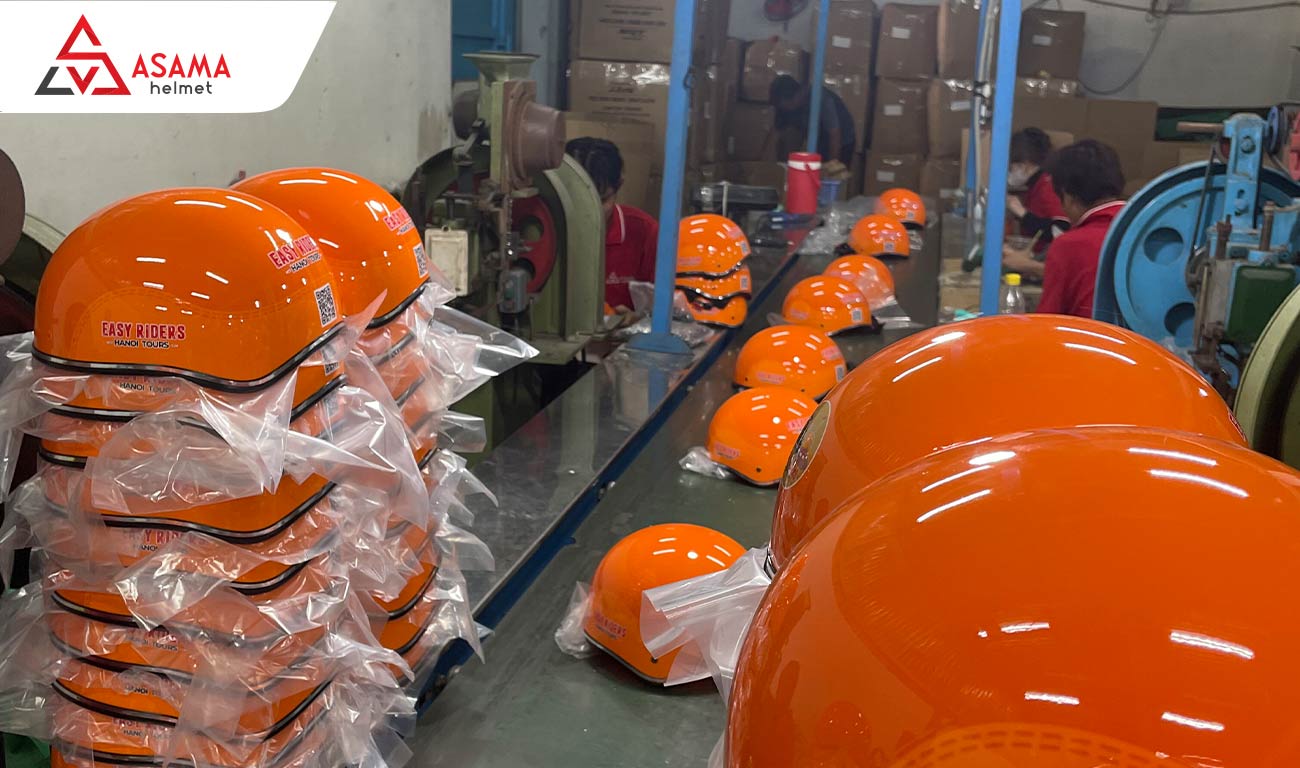 ASAMA Helmet - xưởng sản xuất nón bảo hiểm in logo theo yêu cầu