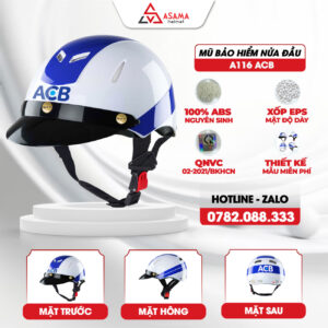 Mũ bảo hiểm nửa đầu A116 ACB