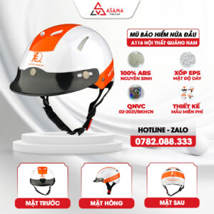 Mũ bảo hiểm nửa đầu A116 Nội Thất Quảng Nam