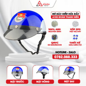 Mũ bảo hiểm nửa đầu A103 Đoàn Thanh Niên