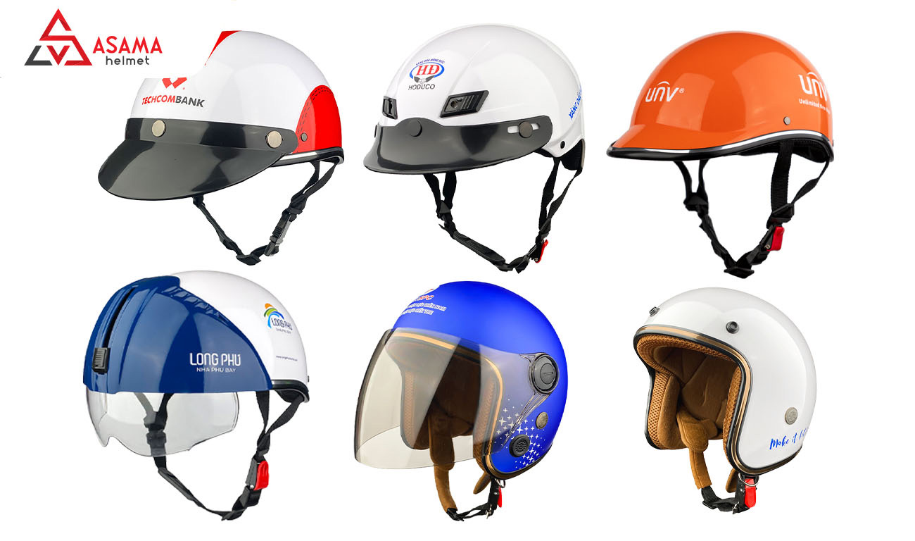 Báo giá nón bảo hiểm in logo cho doanh nghiệp cụ thể, chi tiết