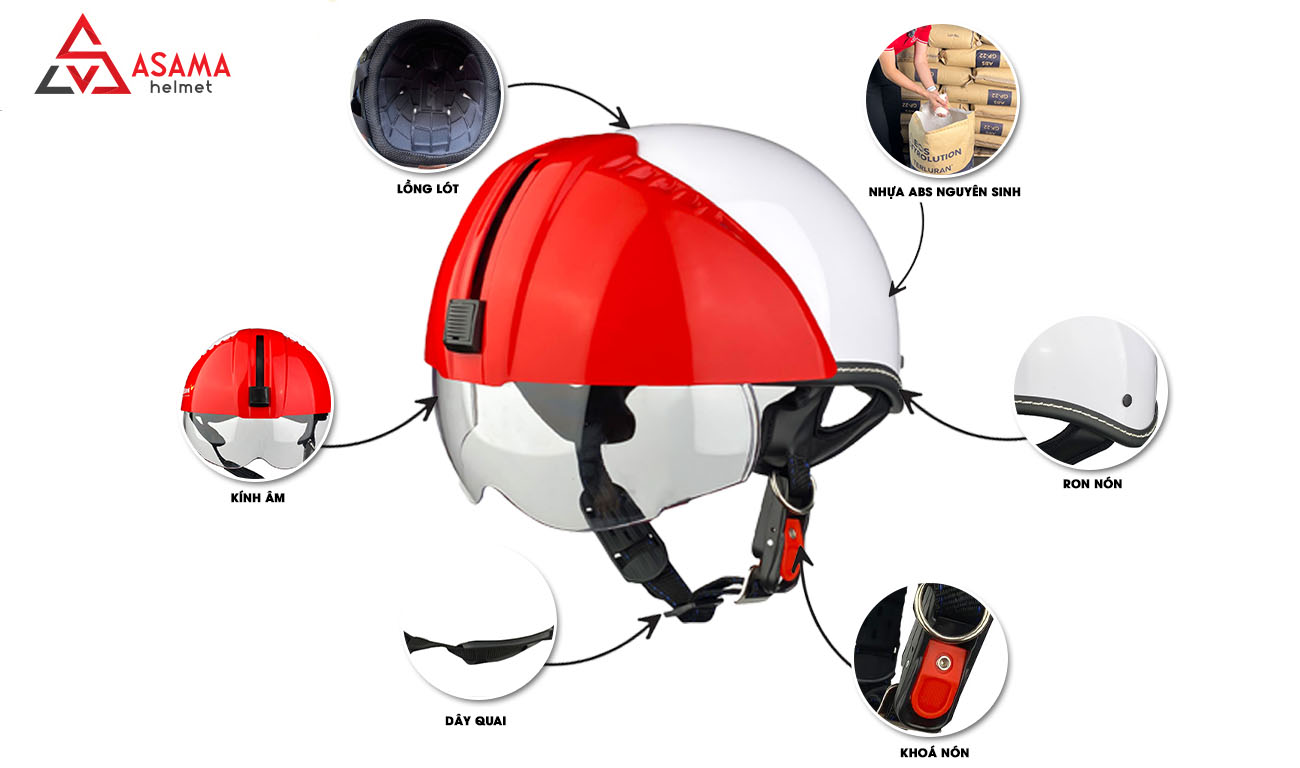 Cấu tạo nón bảo hiểm đạt chuẩn chất lượng