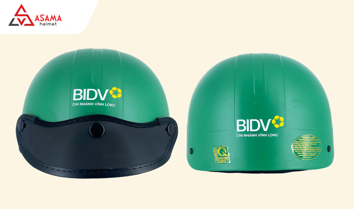 Nón bảo hiểm in logo thương hiệu BIDV 
