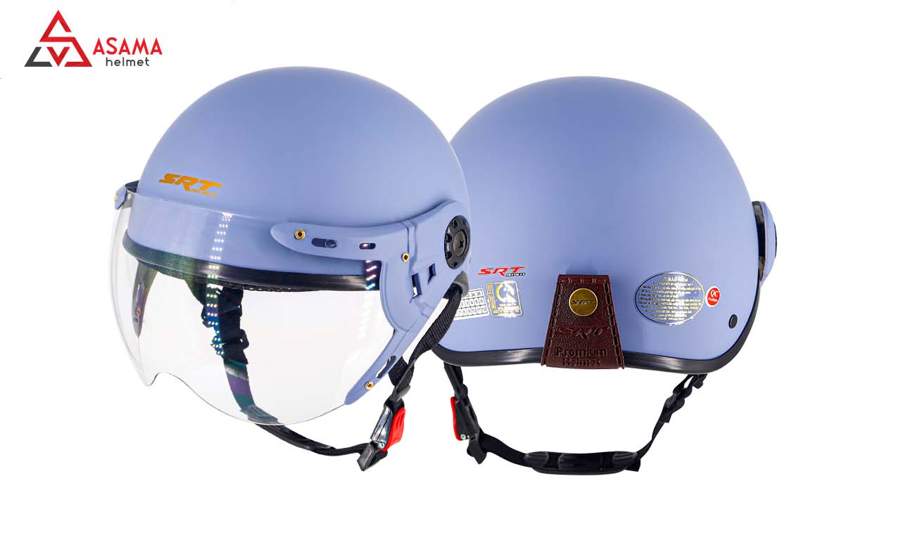 Mũ nửa đầu có kính in thương hiệu