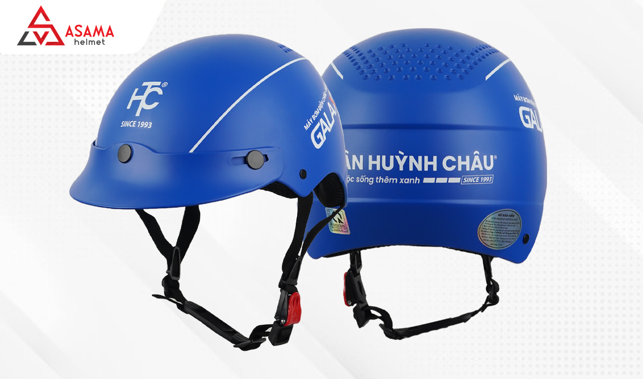 Kiểu mũ 1/2 đầu tổ ong in logo doanh nghiệp