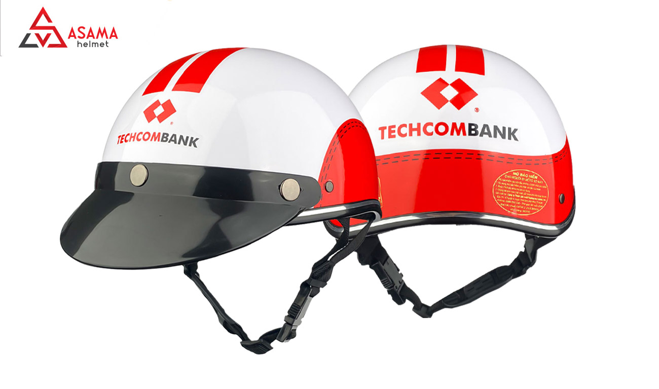 Nón bảo hiểm in logo doanh nghiệp - quảng bá thương hiệu di động