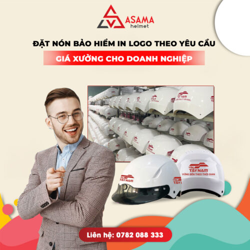 Đặt Nón Bảo Hiểm In Logo Theo Yêu Cầu Giá Xưởng Cho Doanh Nghiệp