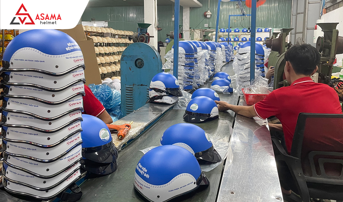 Xưởng sản xuất mũ bảo hiểm uy tín, đúng tiên độ cam kết