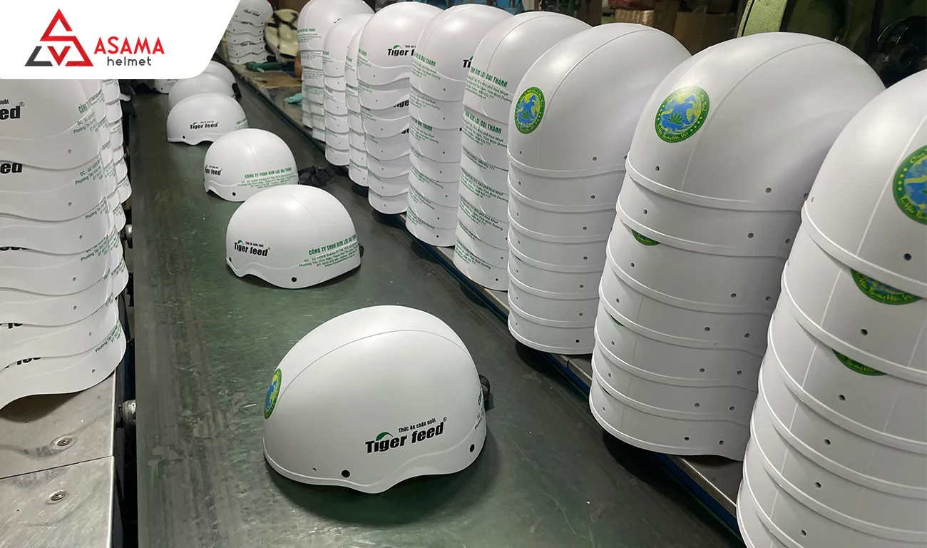 Nón bảo hiểm công nhân được thiết kế đồng nhất nhận diện