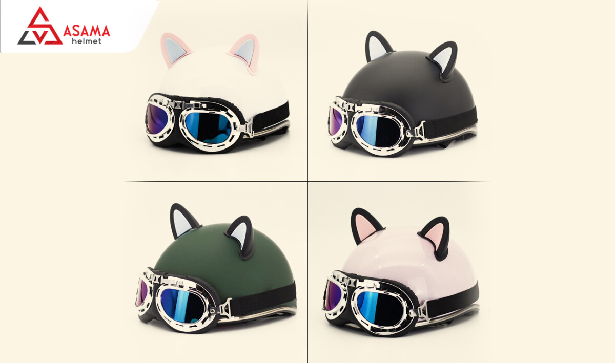 Trên thị trường nón bảo hiểm tai mèo có muôn vàn kiểu dáng, màu sắc và chất liệu khác nhau