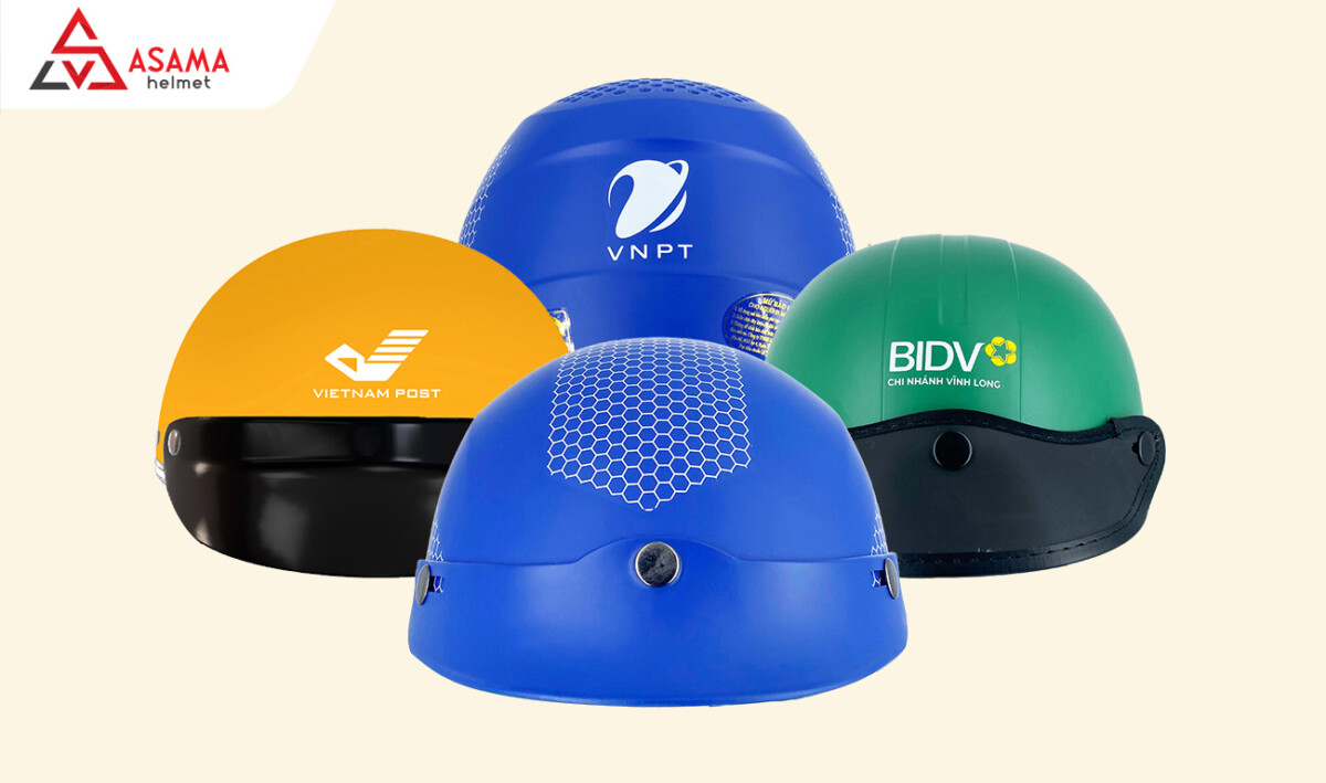 Doanh nghiệp nên lựa chọn những mẫu nón bảo hiểm in logo có thiết kế độc đáo, ấn tượng