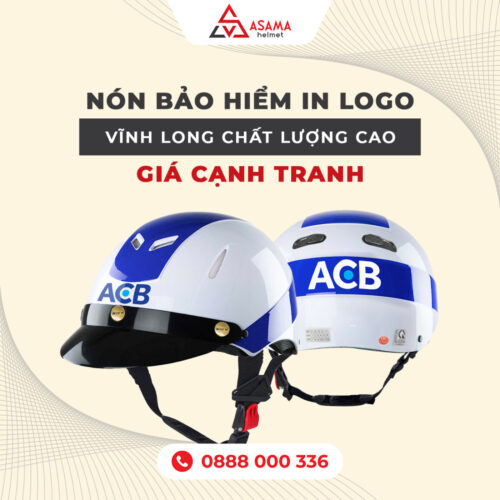 Nón bảo hiểm in logo Vĩnh Long chất lượng cao, giá cạnh tranh, giao nhanh chóng