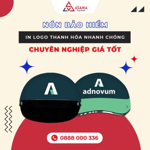 Nón bảo hiểm in logo Thanh Hóa cho sự kiện, du lịch và quà tặng doanh nghiệp