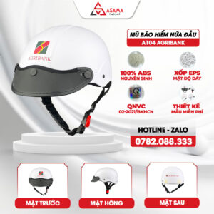 Mũ bảo hiểm nửa đầu A104 Agribank