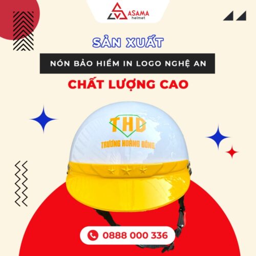 Nón bảo hiểm in logo Nghệ An giá tốt