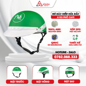 Mũ bảo hiểm nửa đầu A103 Phố Cafe