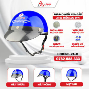 Mũ bảo hiểm nửa đầu A103 Điện Lực EVN