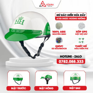 Mũ bảo hiểm nửa đầu A103 Dược Hoàng Hường