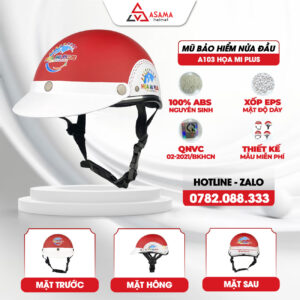 Mũ bảo hiểm nửa đầu A103 Họa Mi Plus