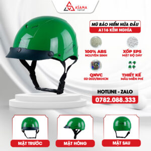 Mũ bảo hiểm nửa đầu A116 Kềm Nghĩa