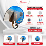 Mũ bảo hiểm 3/4 có kính A317 Hai Lúa Vàng