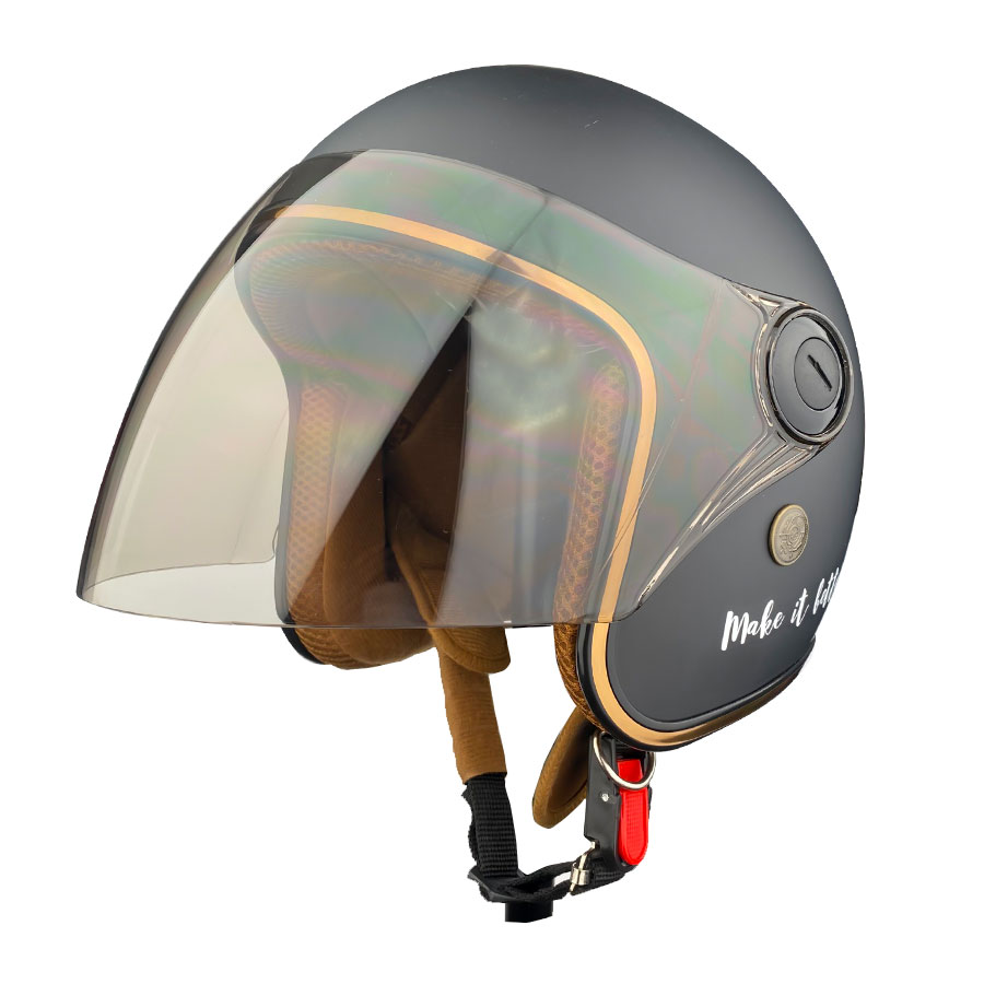 Góc 45 độ Mũ bảo hiểm 3/4 có kính A317 Keizu