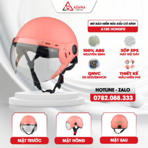 Mũ bảo hiểm nửa đầu có kính A105 HongFu