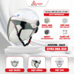 Mũ bảo hiểm nửa đầu có kính A419 Vietinbank