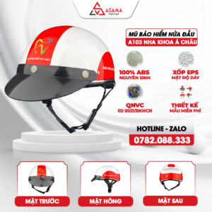 Mũ bảo hiểm nửa đầu A103 Nha Khoa Á Châu