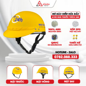 Mũ bảo hiểm nửa đầu A103 Nhà thuốc Thích 24H