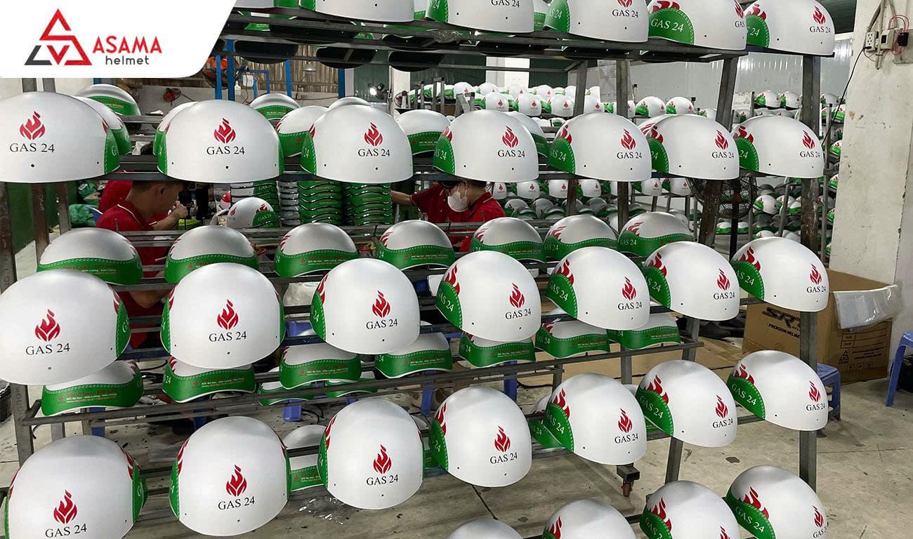 Nón in thương hiệu cho cửa hàng kinh doanh gas - khí đốt