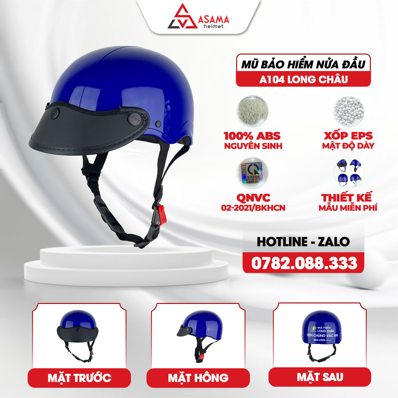 Mẫu thiết kế nón bảo hiểm thương hiệu Long Châu từ ASAMA Helmet