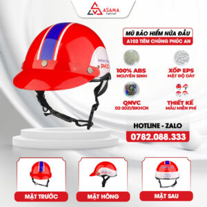 Mũ bảo hiểm nửa đầu A103 Tiêm chủng Phúc An