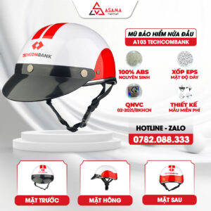 Mũ bảo hiểm nửa đầu A103 Techcombank