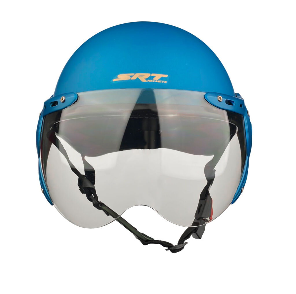 Mặt trước của mũ 1/2 đầu in logo thương hiệu