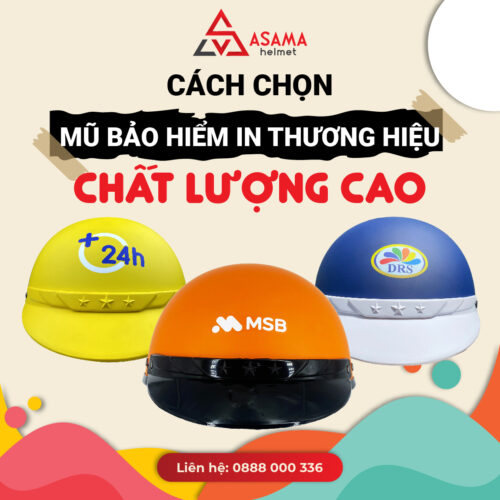 Mũ Bảo Hiểm In Thương Hiệu Mẫu Đẹp, Đạt Chuẩn Cho Doanh Nghiệp