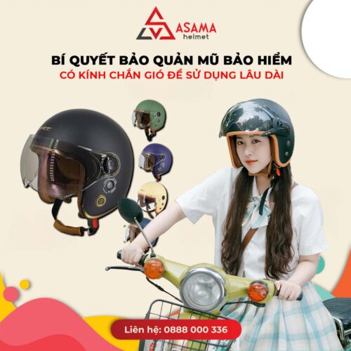 Bí quyết bảo quản mũ bảo hiểm có kính chắn gió để sử dụng lâu dài