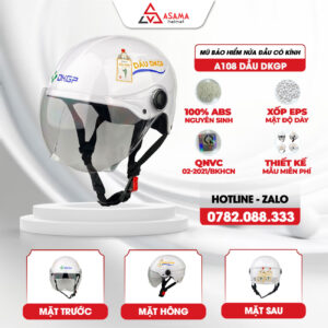 Mũ bảo hiểm nửa đầu có kính A108 Dầu DKGP