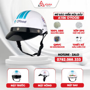 Mũ bảo hiểm nửa đầu A106 O'Food