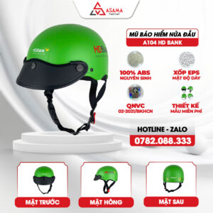 Mũ bảo hiểm nửa đầu A104 HD Bank
