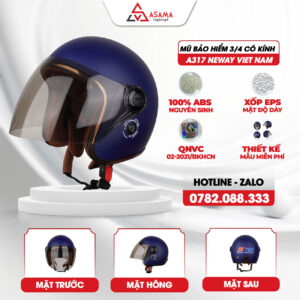 Mũ bảo hiểm 3/4 có kính A317 Neway Viet Nam