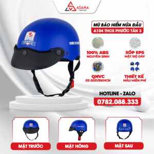 Mũ bảo hiểm nửa đầu A104 THCS Phước Tân 3