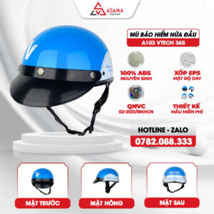 Mũ bảo hiểm nửa đầu A103 VTECH 365
