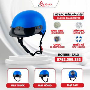 Mũ bảo hiểm nửa đầu A241 Ha Giang Motor