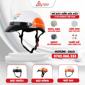 Mũ bảo hiểm nửa đầu A103 Sunmax Việt Nam