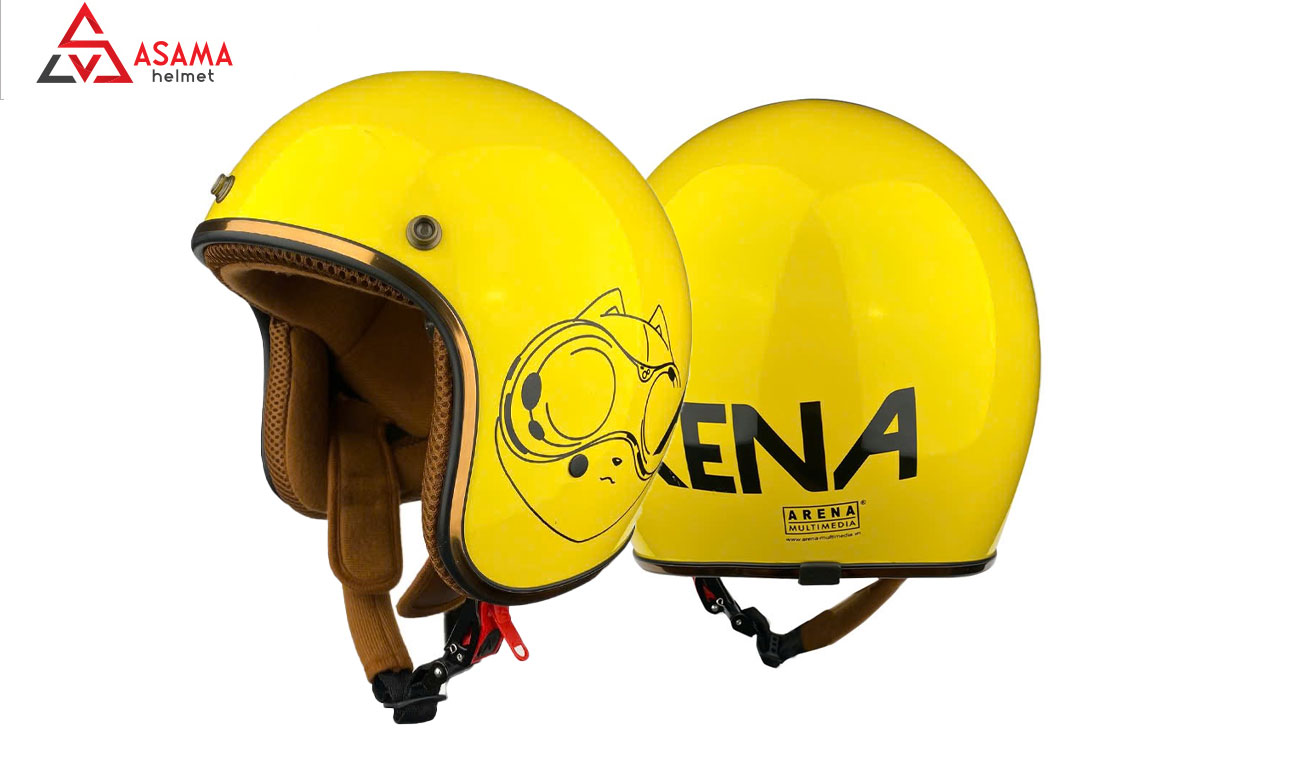 Mẫu 5: Nón bảo hiểm 3/4 đầu in logo