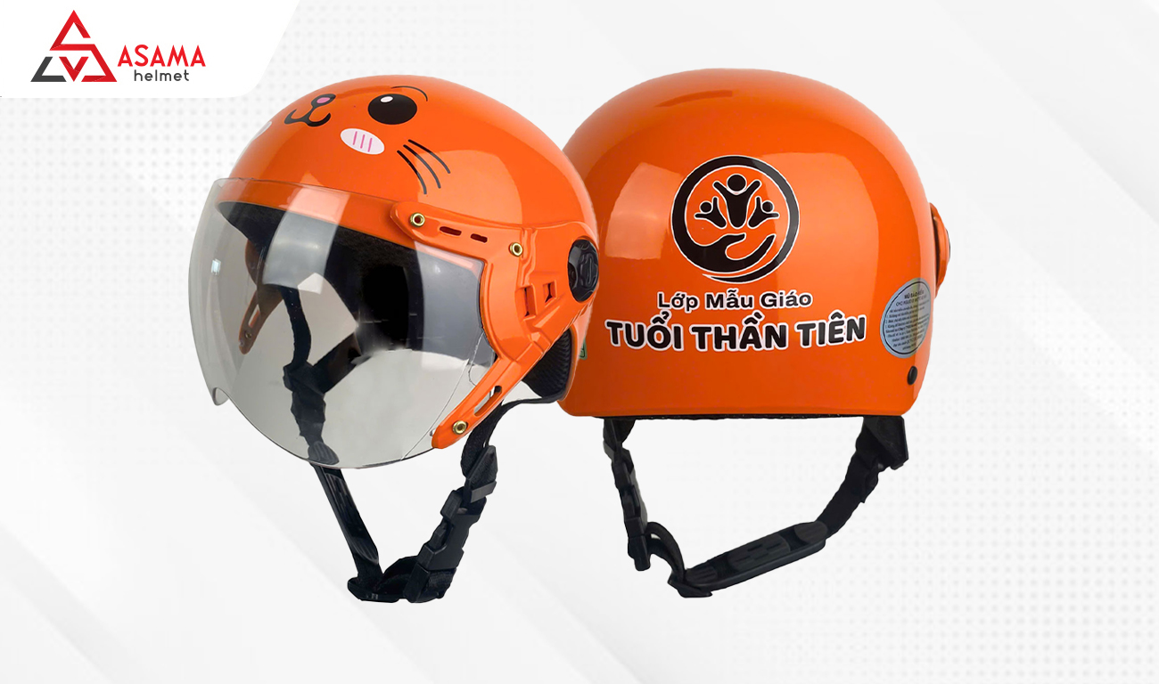 Mũ bảo hiểm quà tặng in logo trẻ em lớp mẫu giáo
