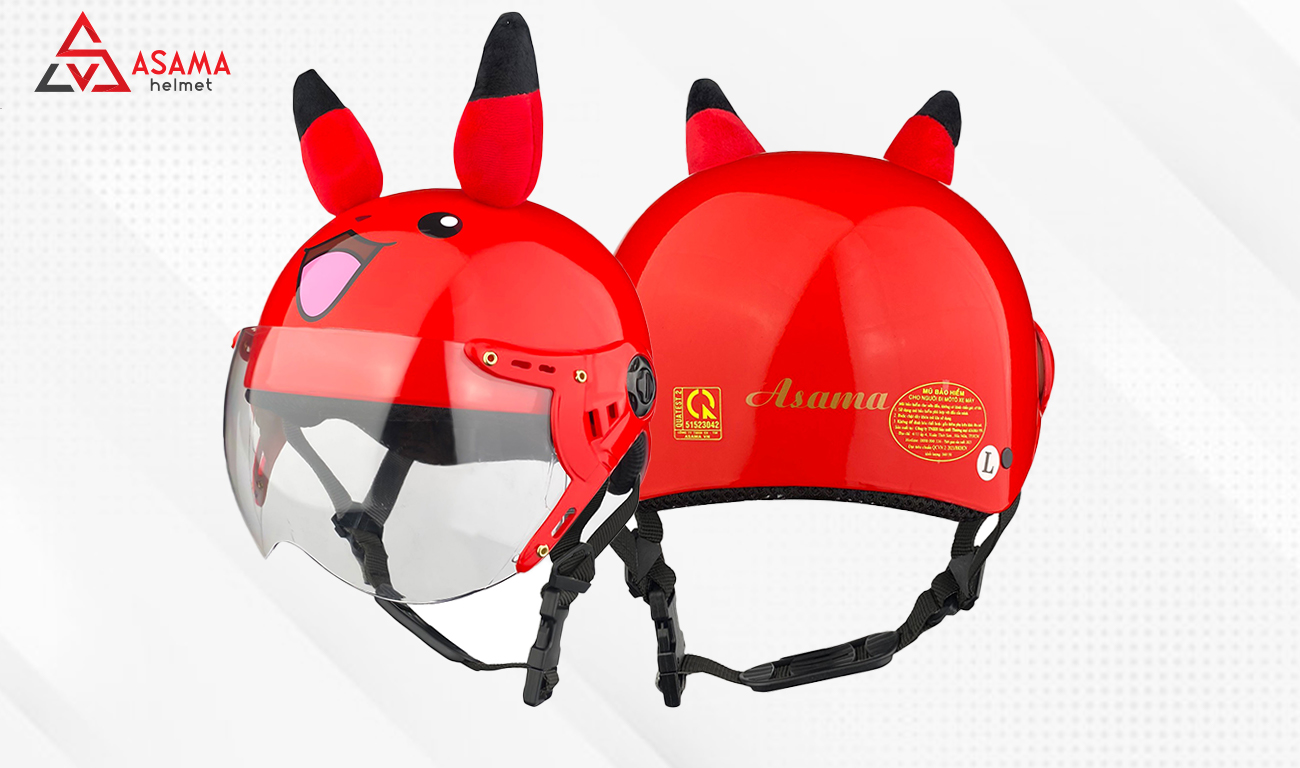 Mũ bảo hiểm in logo trẻ em từ ASAMA
