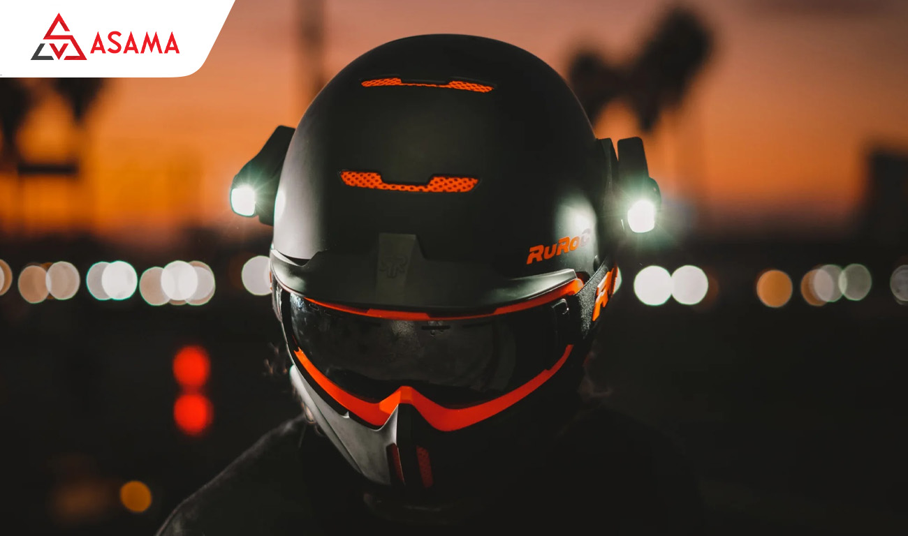 Nón Fullface có đèn LED